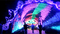 LED燈光節(jié)彩燈：夢(mèng)幻時(shí)光通道彩燈，時(shí)空隧道彩燈